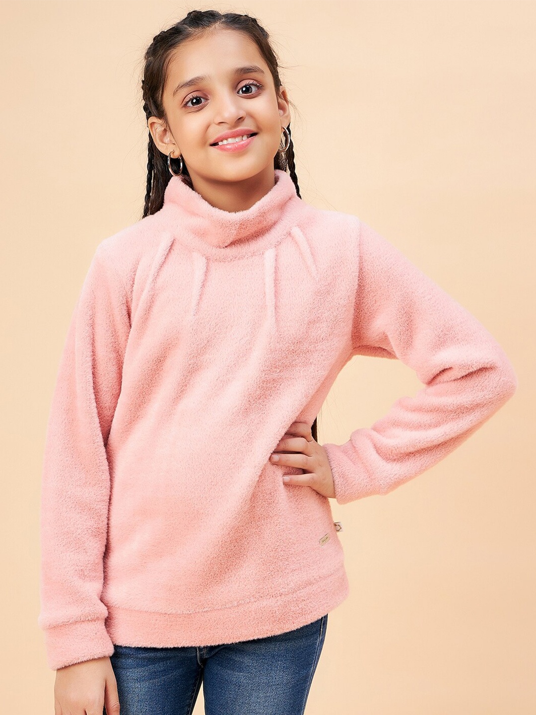 

Ben & Joe Girls Turtle Neck Sweatshirt, Pink