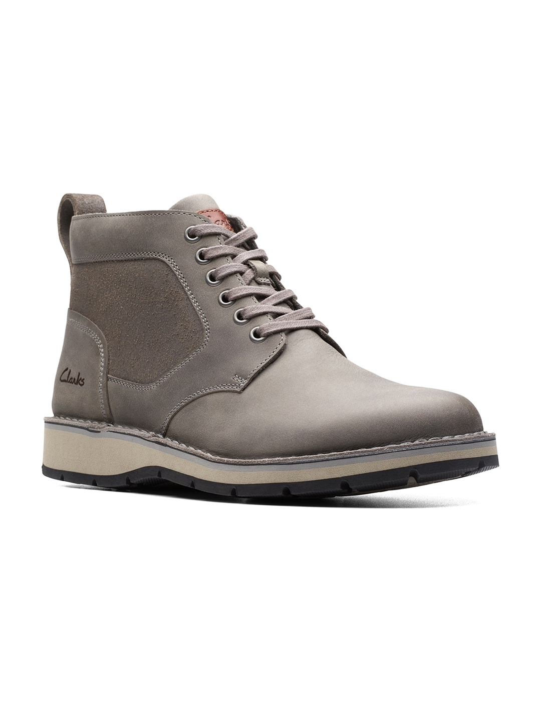 

Clarks Men Gravelle Mid Top Leather Regular Boots, Grey