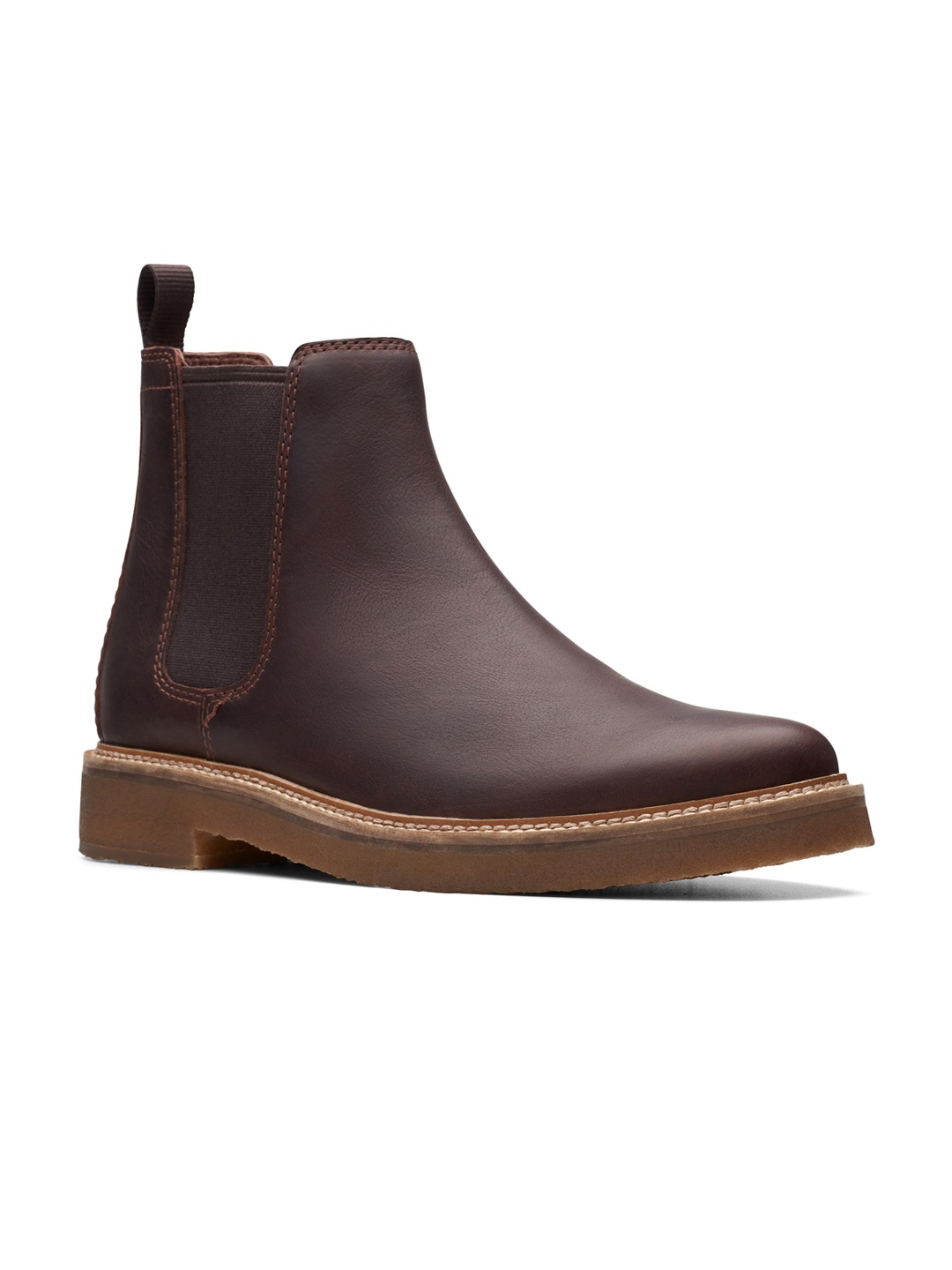 

Clarks Men Clarkdale Mid Top Leather Chelsea Boots, Coffee brown