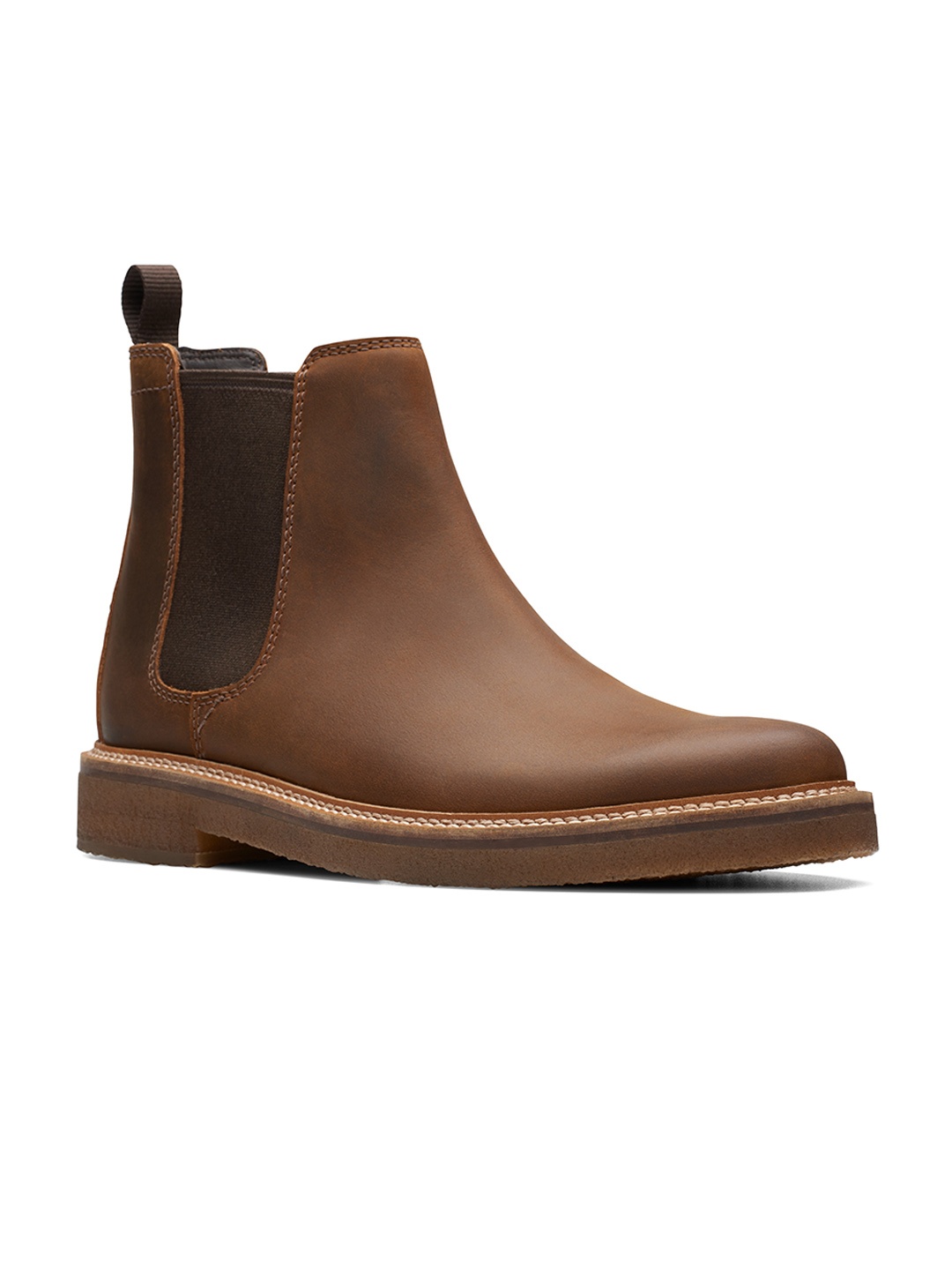 

Clarks Men Clarkdale Mid Top Leather Chelsea Boots, Brown