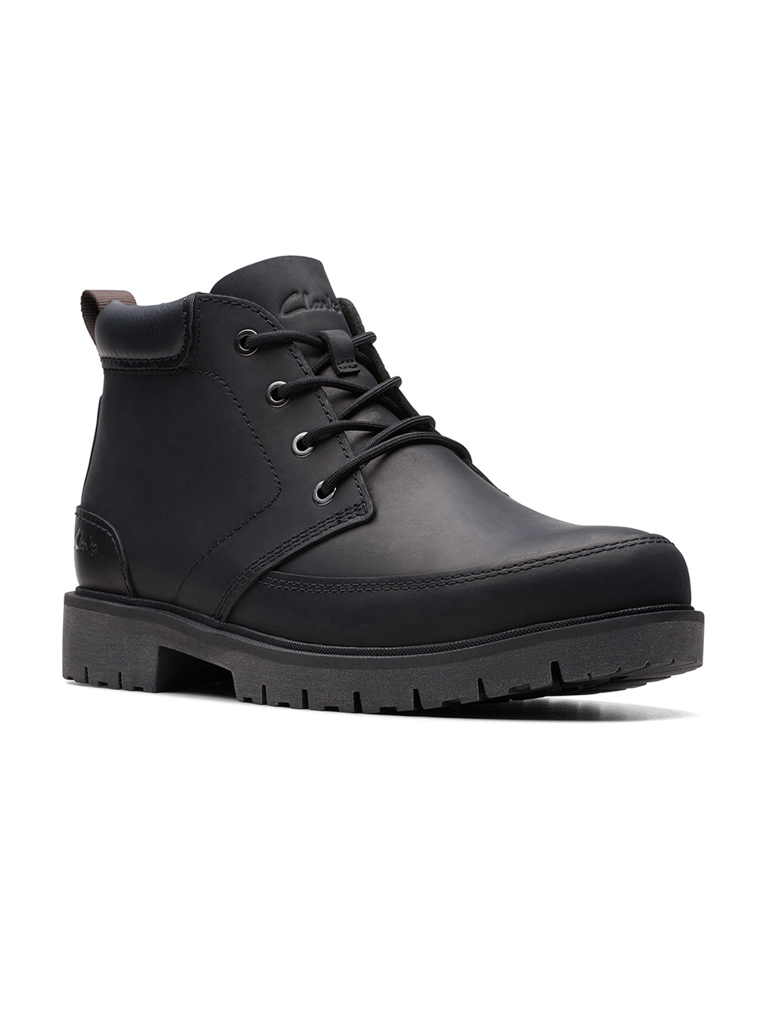 

Clarks Men Rossdale Mid Top Leather Regular Boots, Black