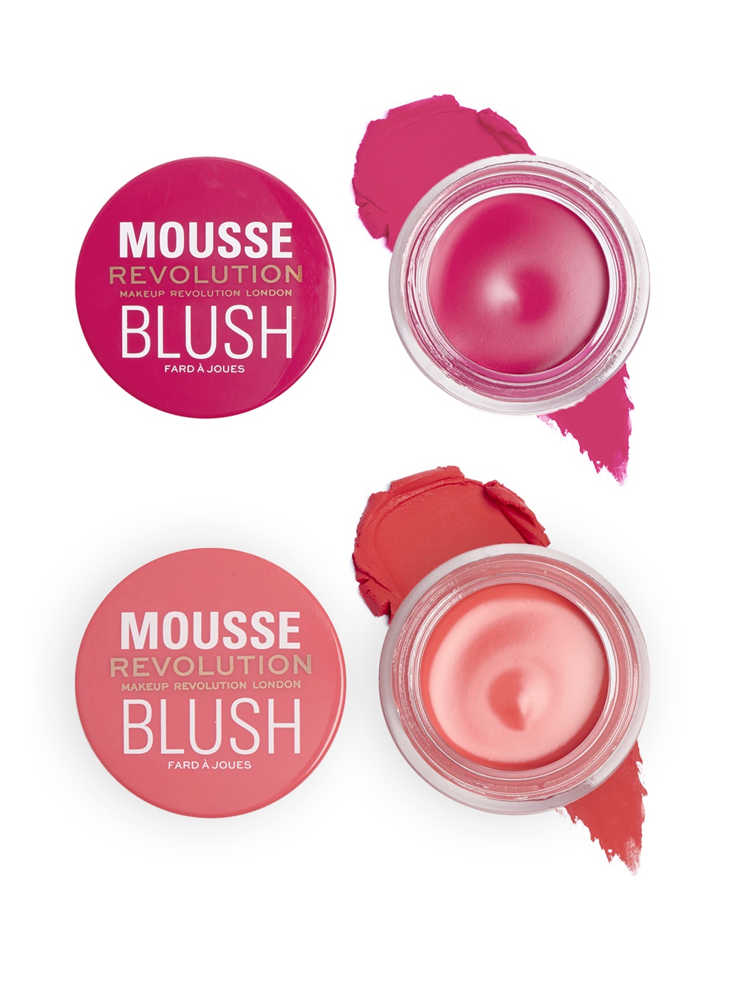 

Makeup Revolution London Set of 2 Creamy Mousse Blusher - Juicy & Grapefruit, Pink