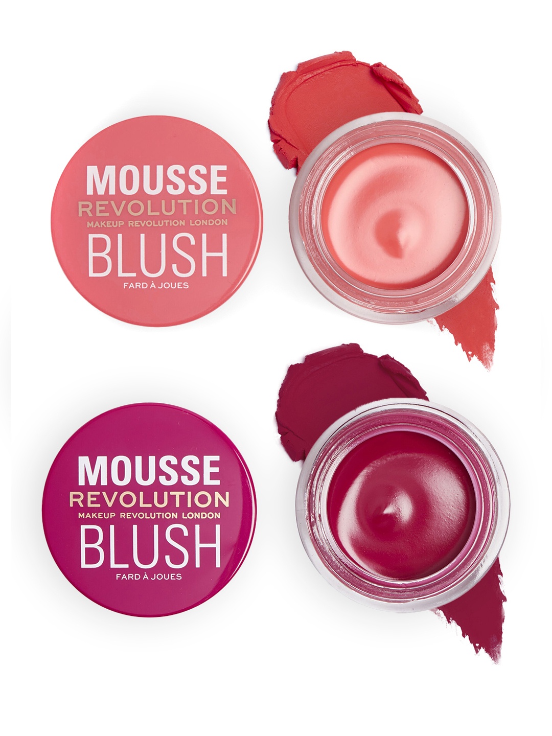 

Makeup Revolution London Set of 2 Creamy Mousse Blusher - Passion & Grapefruit, Coral