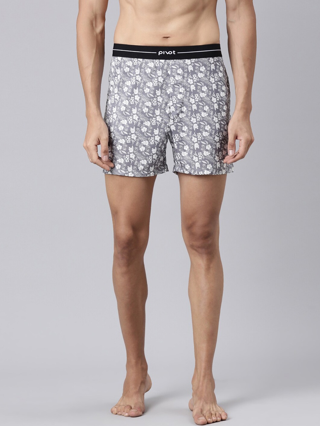 

pivot Floral Print Anti Odour Boxers PT-S23-P1-BXR-19, Grey