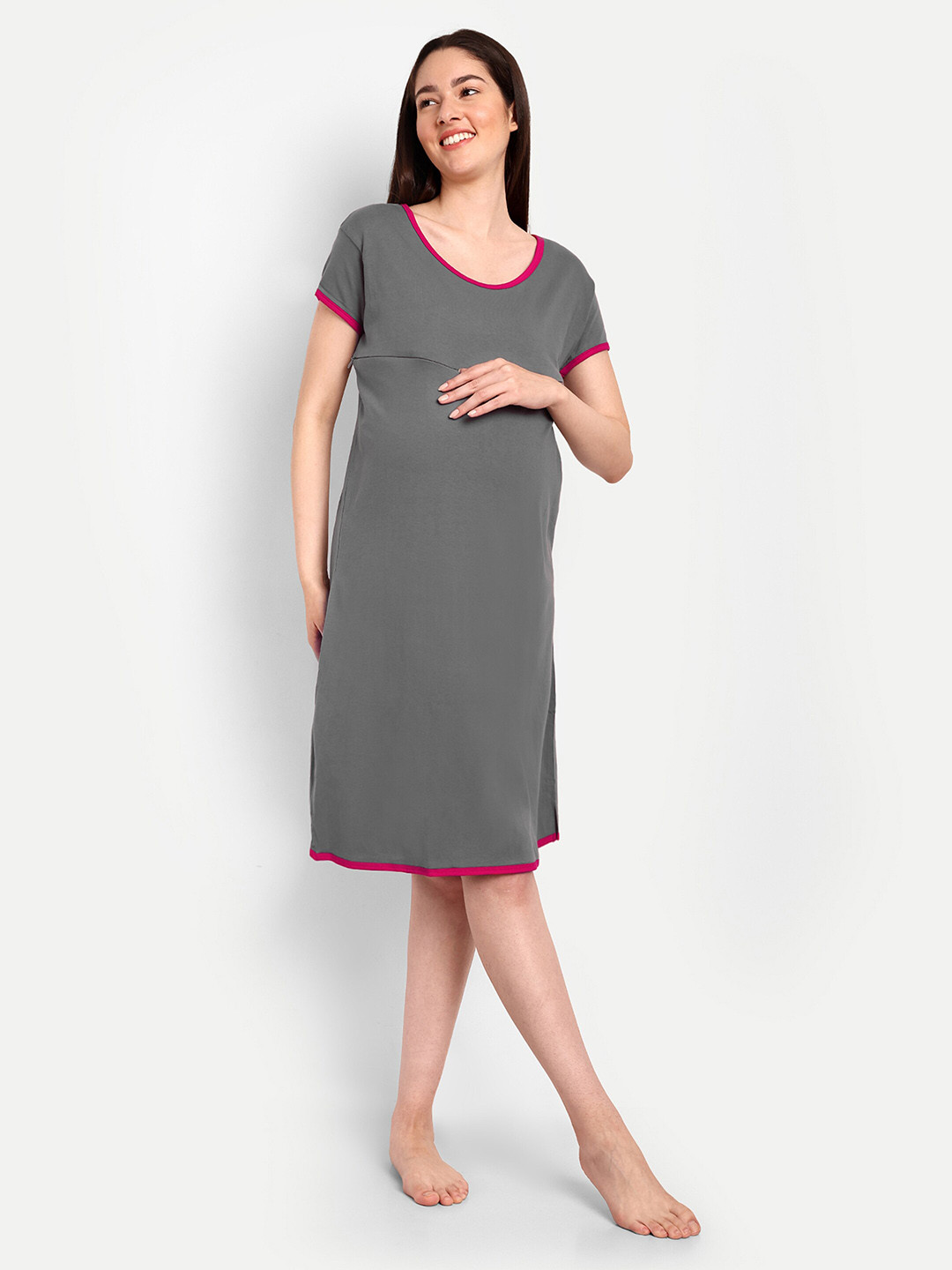 

SillyBoom Maternity T-shirt Nightdress, Grey