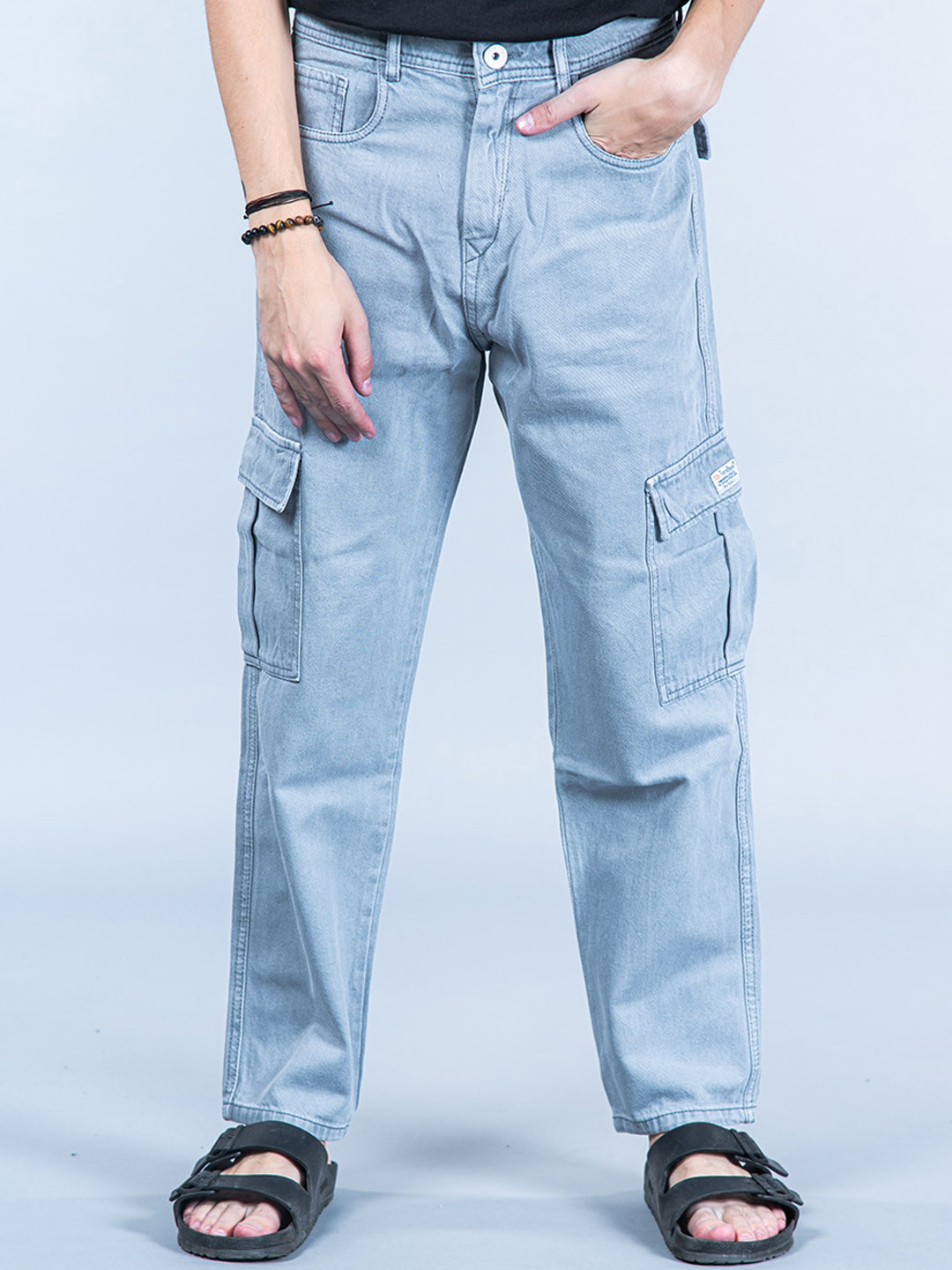 

Tistabene Men Comfort Relaxed Fit Clean Look Stretchable Jeans, Blue