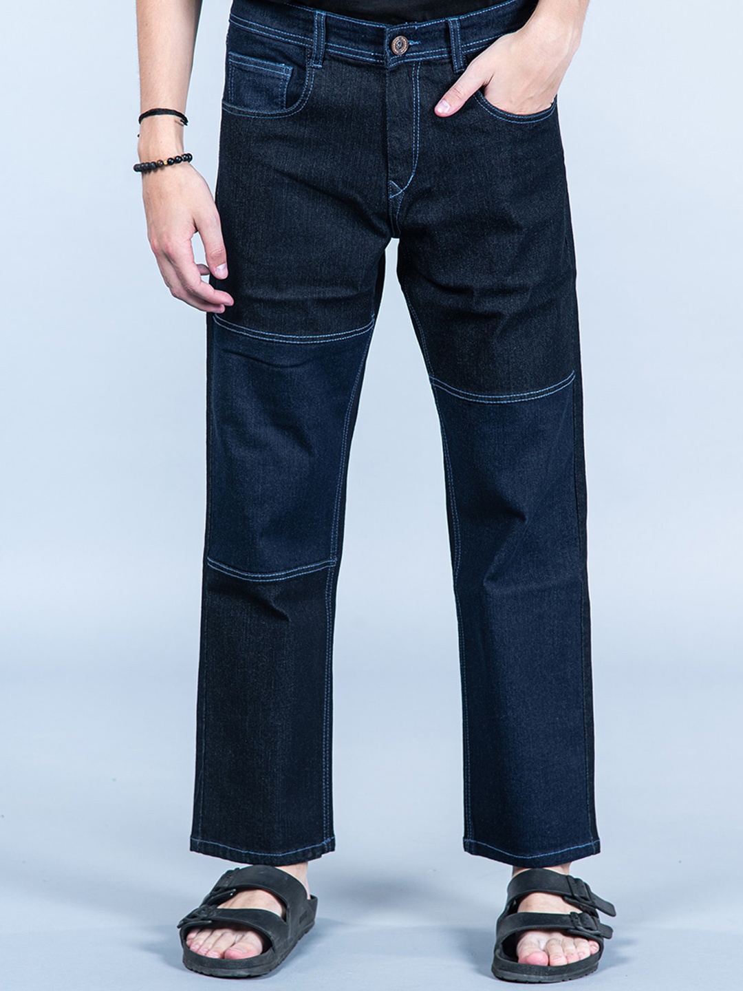 

Tistabene Men Comfort Straight Fit Cotton Jeans, Black