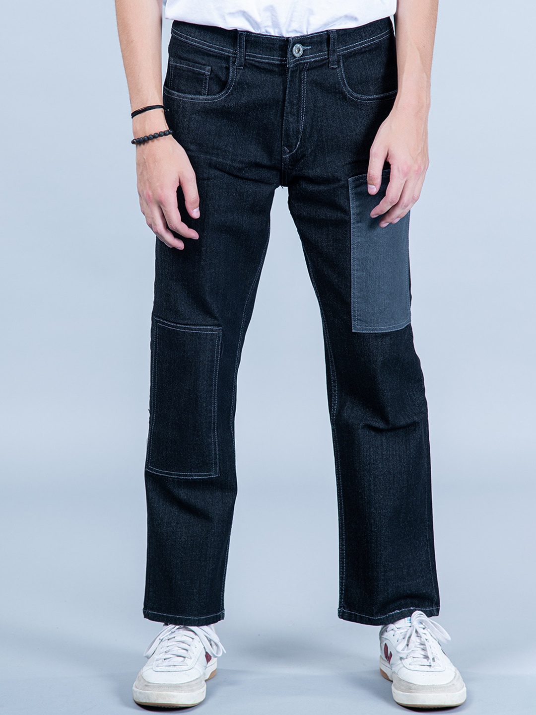 

Tistabene Men Comfort Straight Fit Clean Look Cotton Jeans, Black