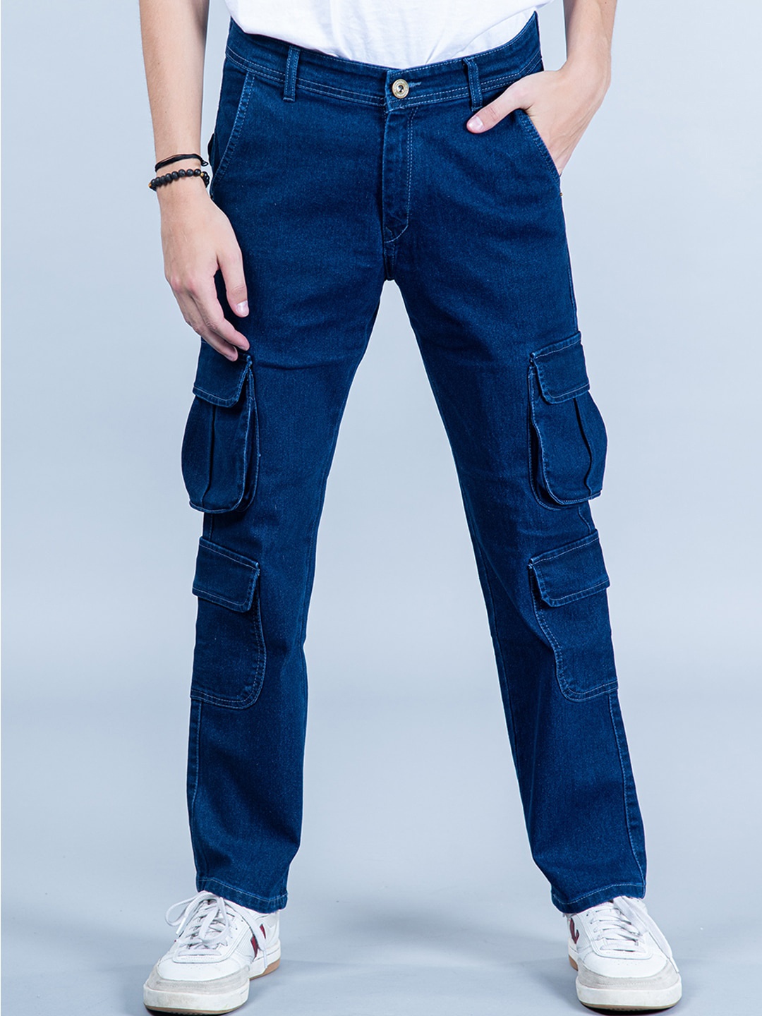 

Tistabene Men Comfort Regular Fit Mid-Rise Cotton Stretchable Jeans, Blue