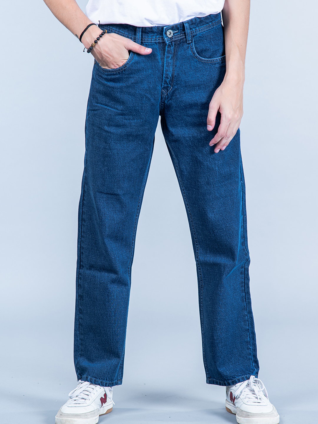 

Tistabene Men Comfort Straight Fit Clean Look Cotton Jeans, Blue