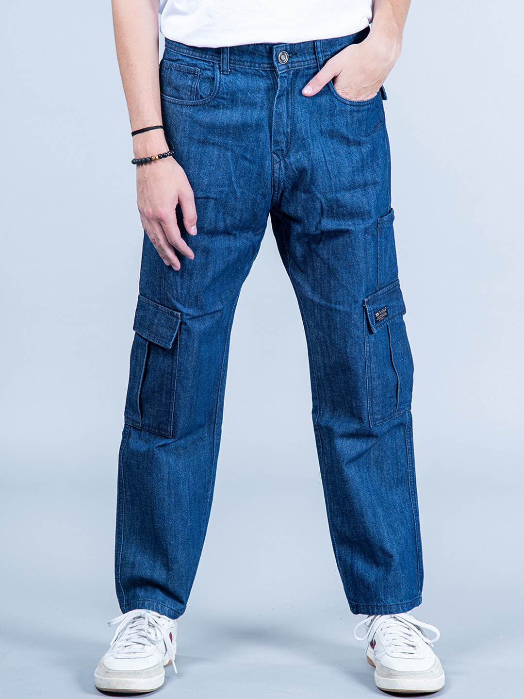 

Tistabene Men Comfort Relaxed Fit Mid-Rise Cotton Stretchable Jeans, Blue