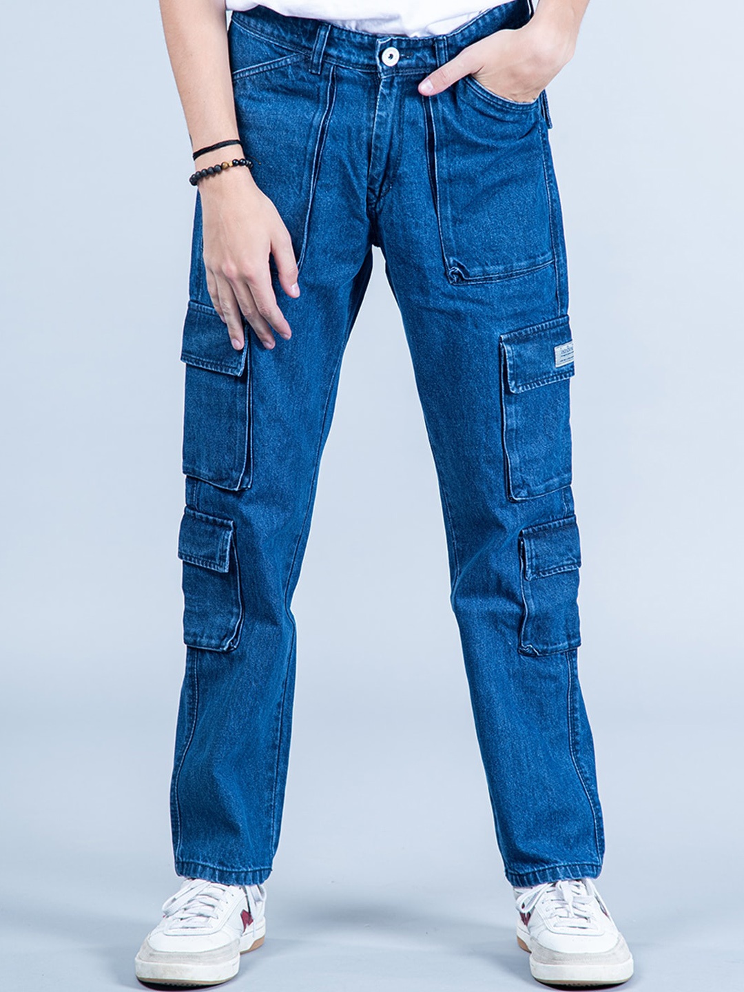 

Tistabene Men Comfort Straight Fit Clean Look Cotton Jeans, Blue