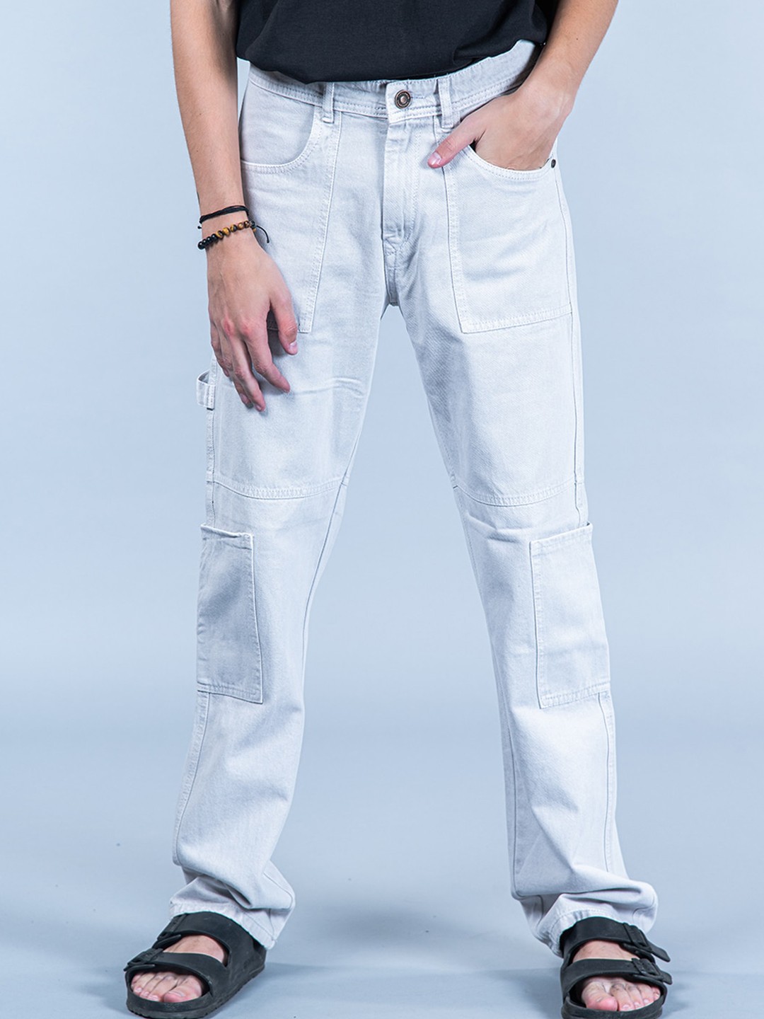 

Tistabene Men Comfort Clean Look Mid Rise Straight Fit Jeans, Blue