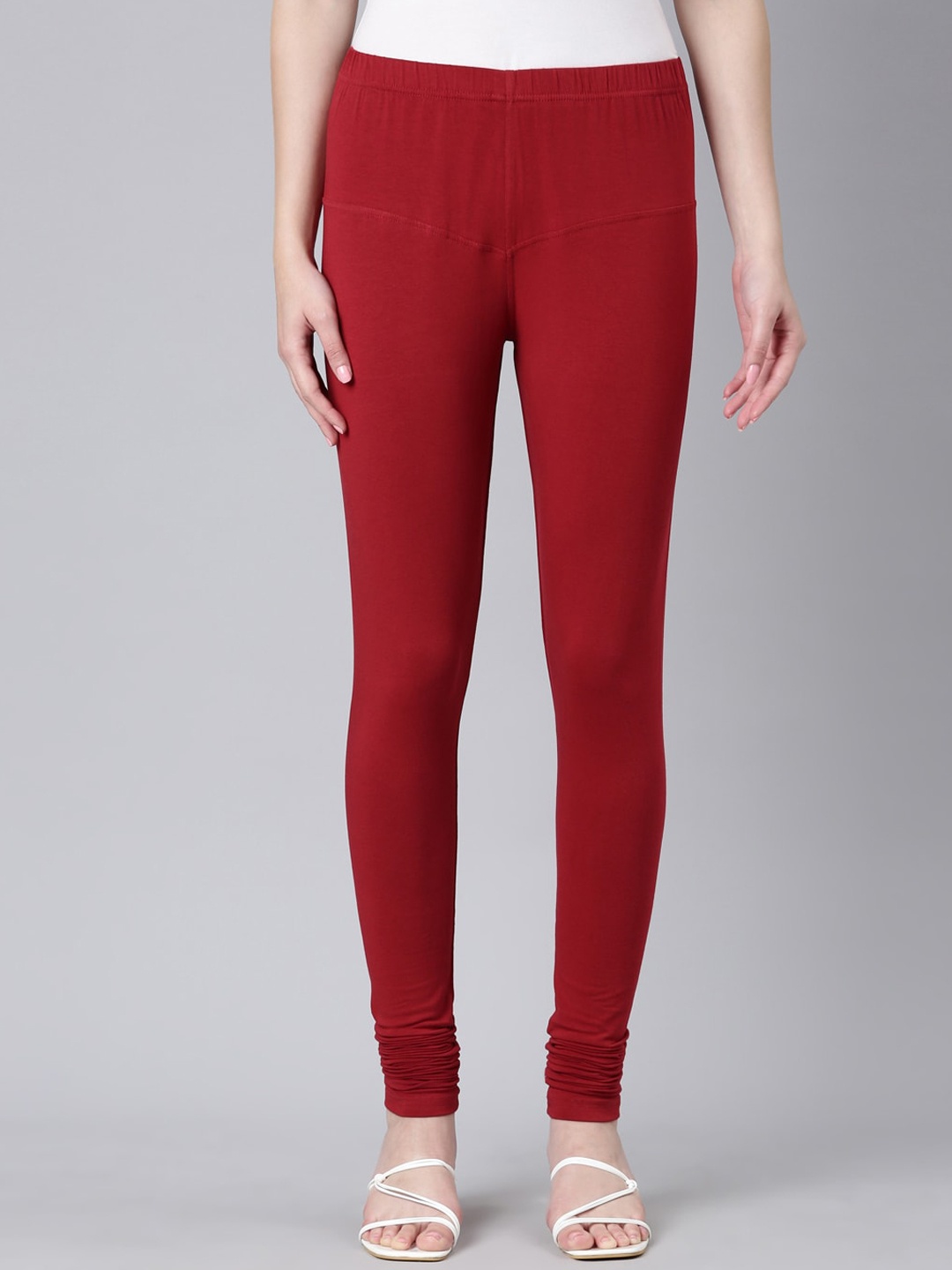 

DIXCY SCOTT Slimz Churidar Length Leggings, Red