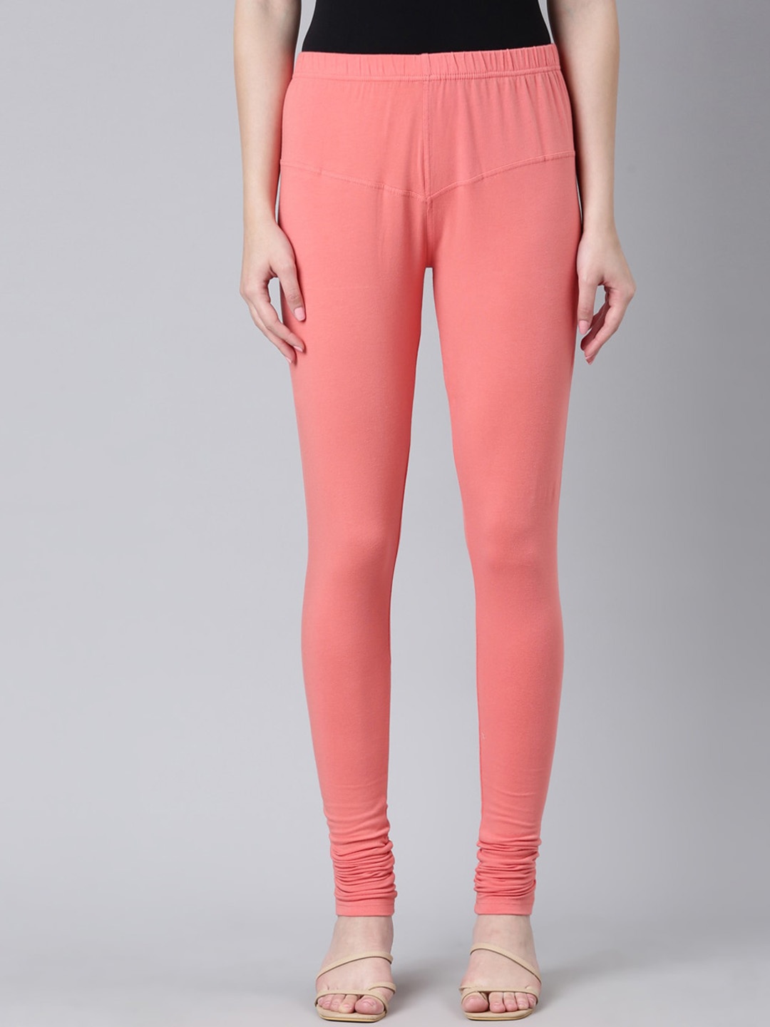 

DIXCY SCOTT Slimz Churidar Length Leggings, Peach