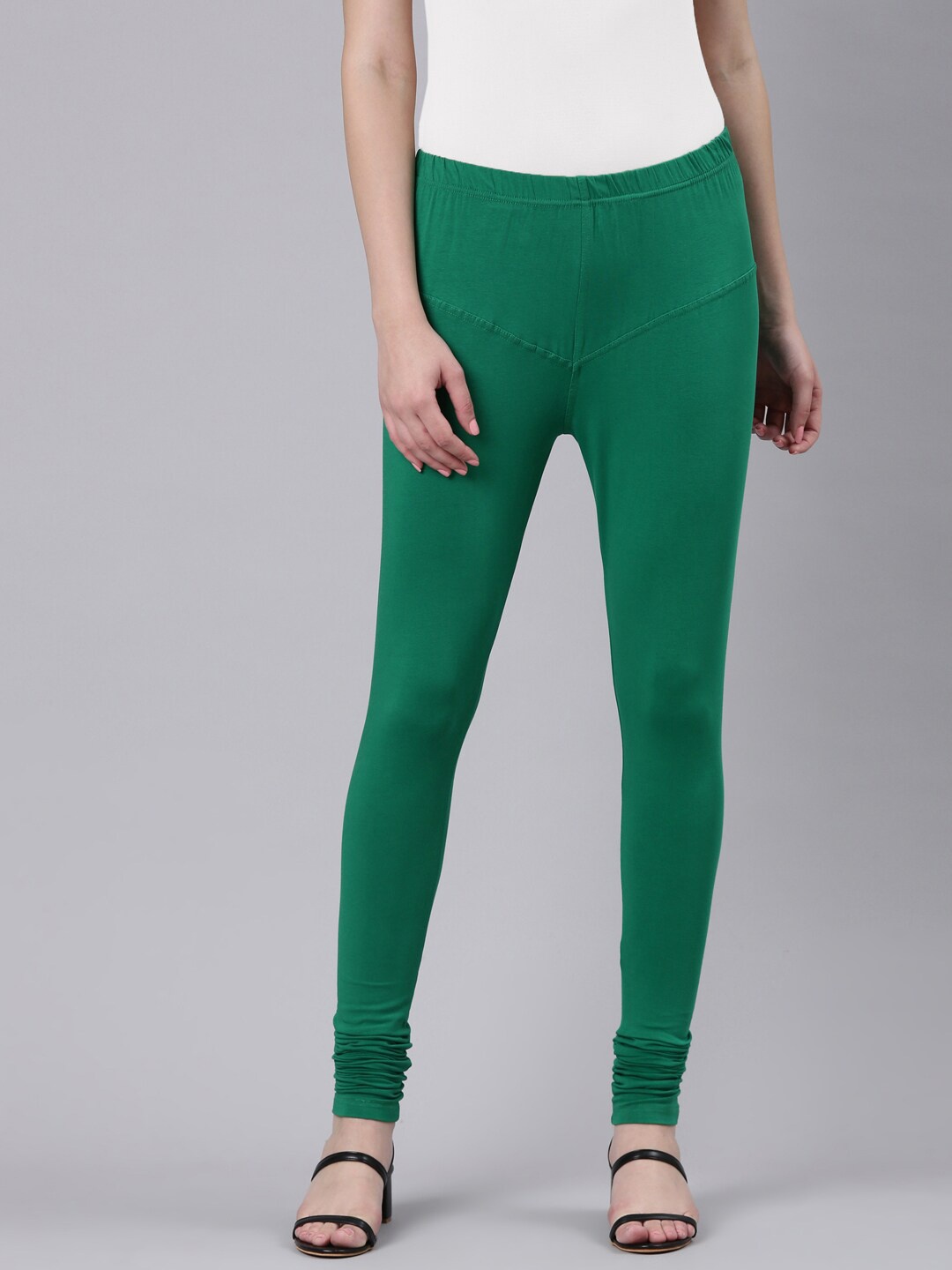 

DIXCY SCOTT Slimz Churidar Length Soft & Comfortable Legging, Green