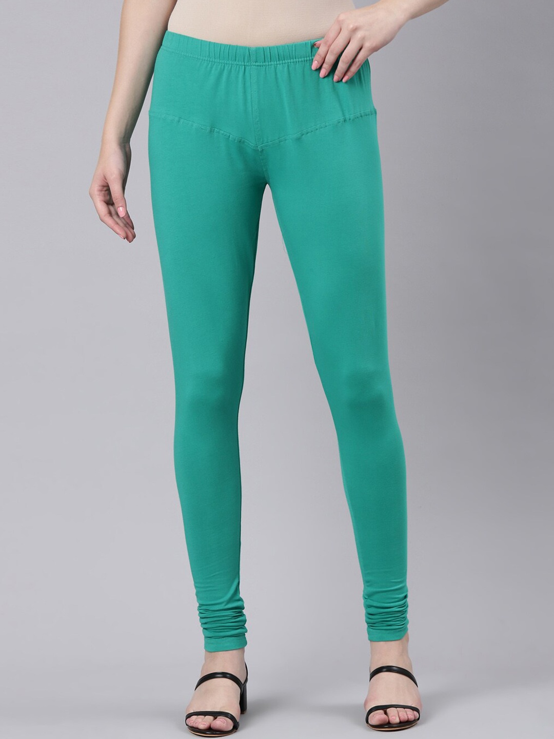 

DIXCY SCOTT Slimz Churidar-Length Leggings, Green