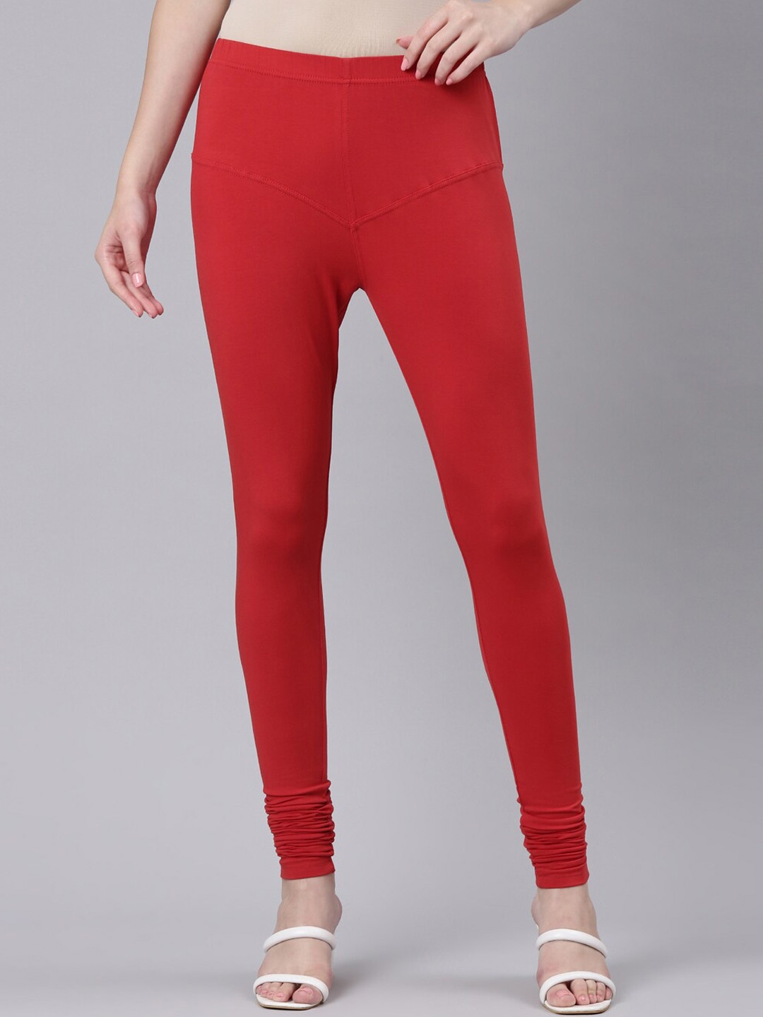 

DIXCY SCOTT Slimz Churidar Length Leggings, Red