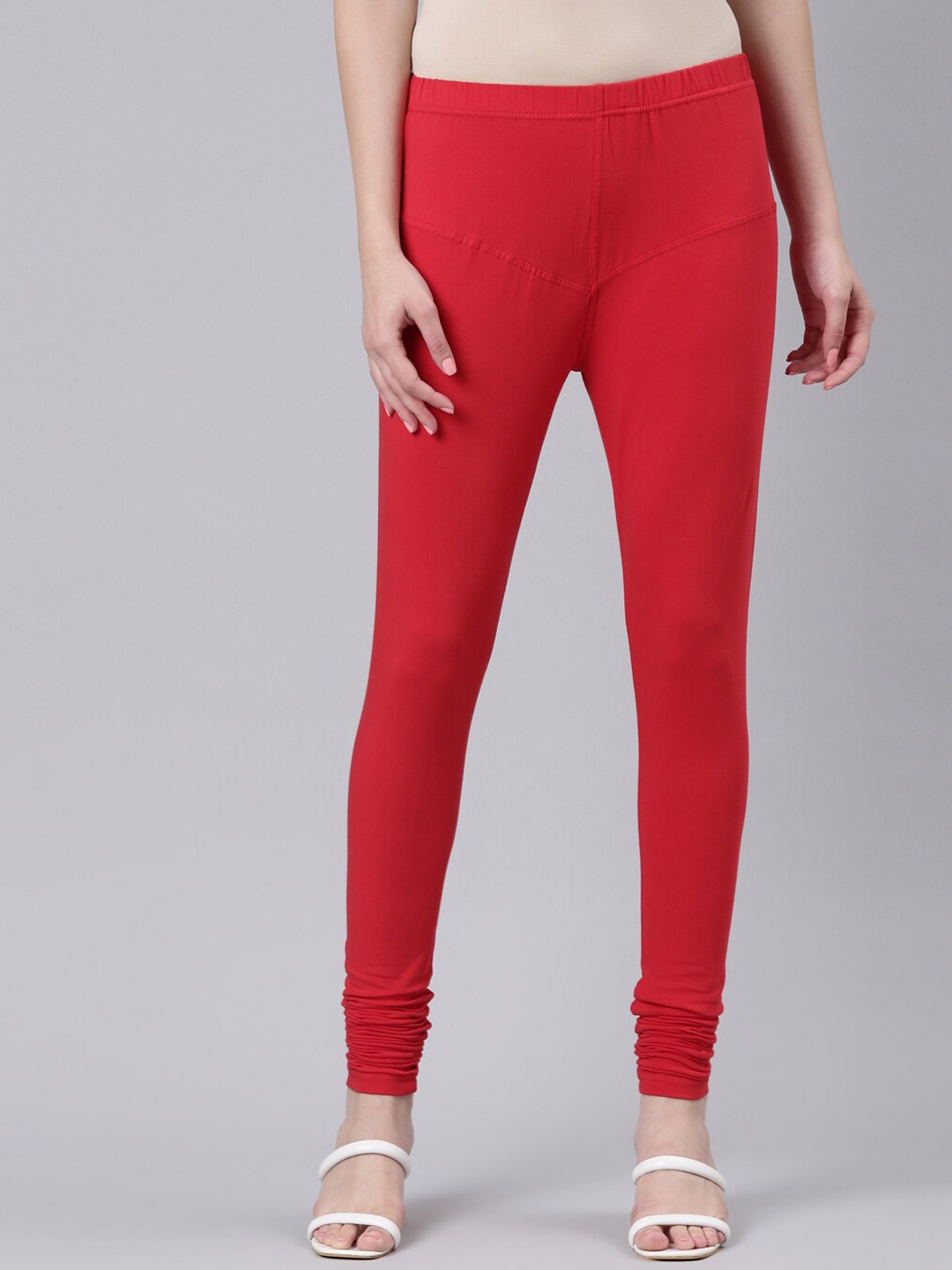 

DIXCY SCOTT Slimz Churidar Length Leggings, Red