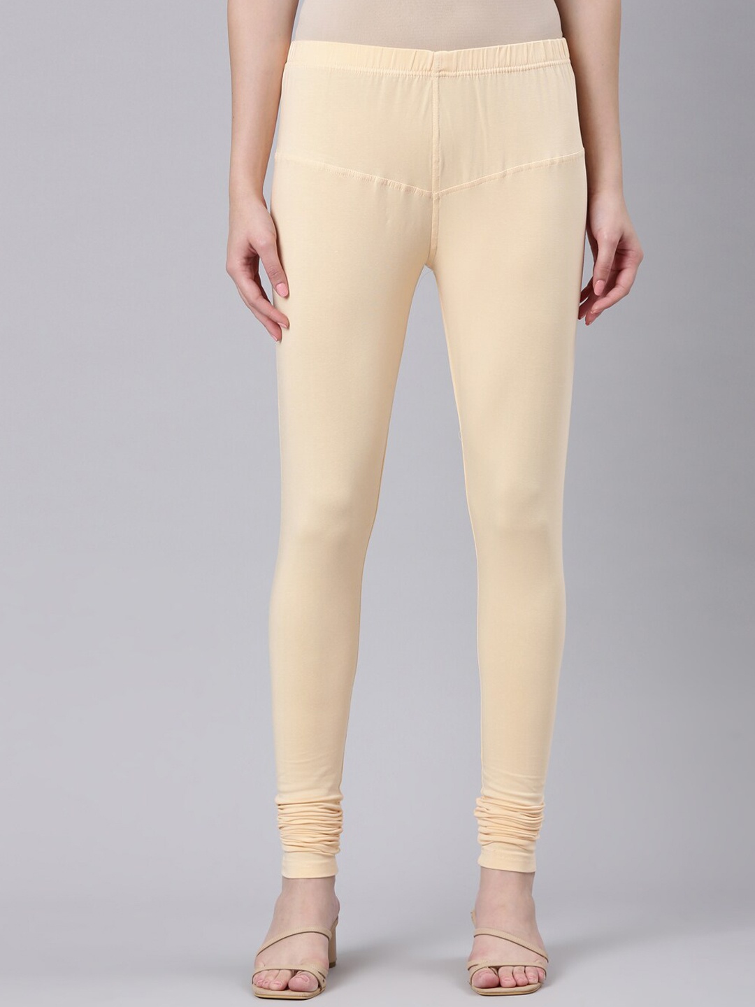 

DIXCY SCOTT Slimz Mid Rise Churidar Length Leggings, Cream