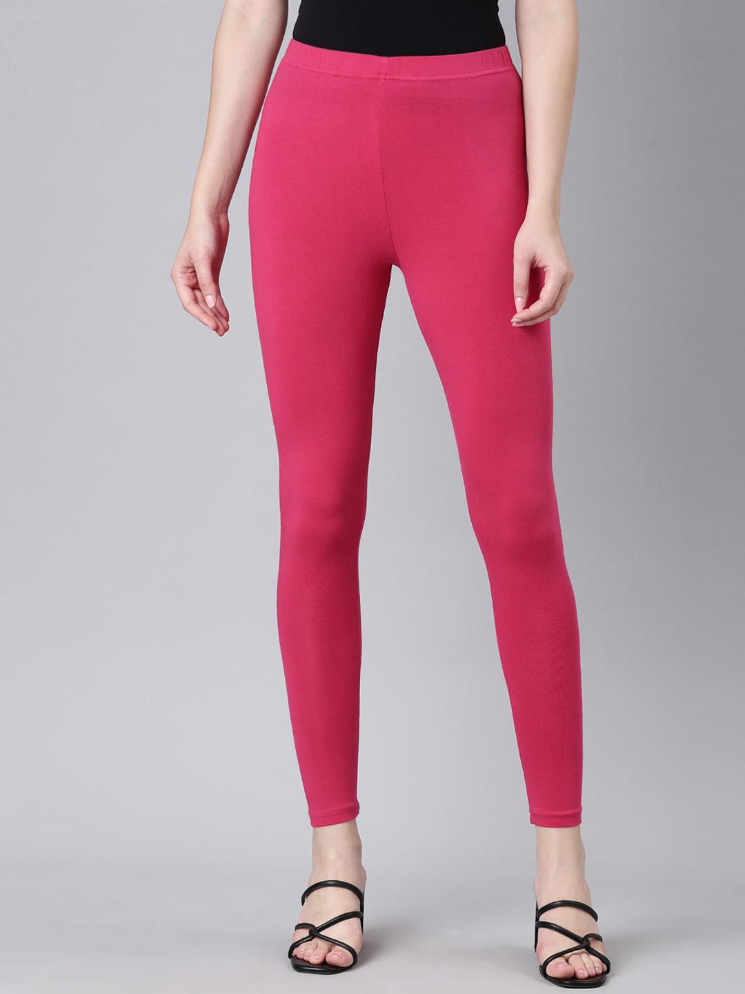 

DIXCY SCOTT Slimz Mid Rise Ankle Length Leggings, Pink