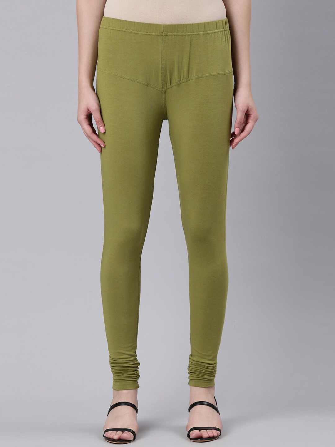 

DIXCY SCOTT Slimz Mid Rise Churidar Length Leggings, Green