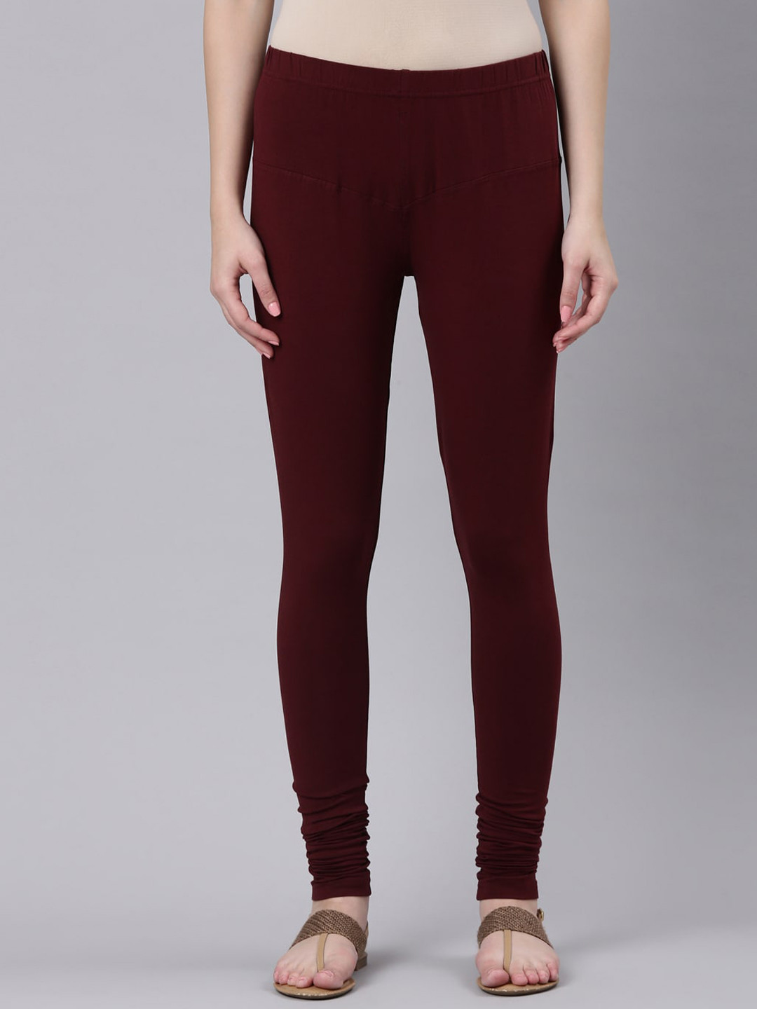 

DIXCY SCOTT Slimz Churidar-Length Leggings, Maroon