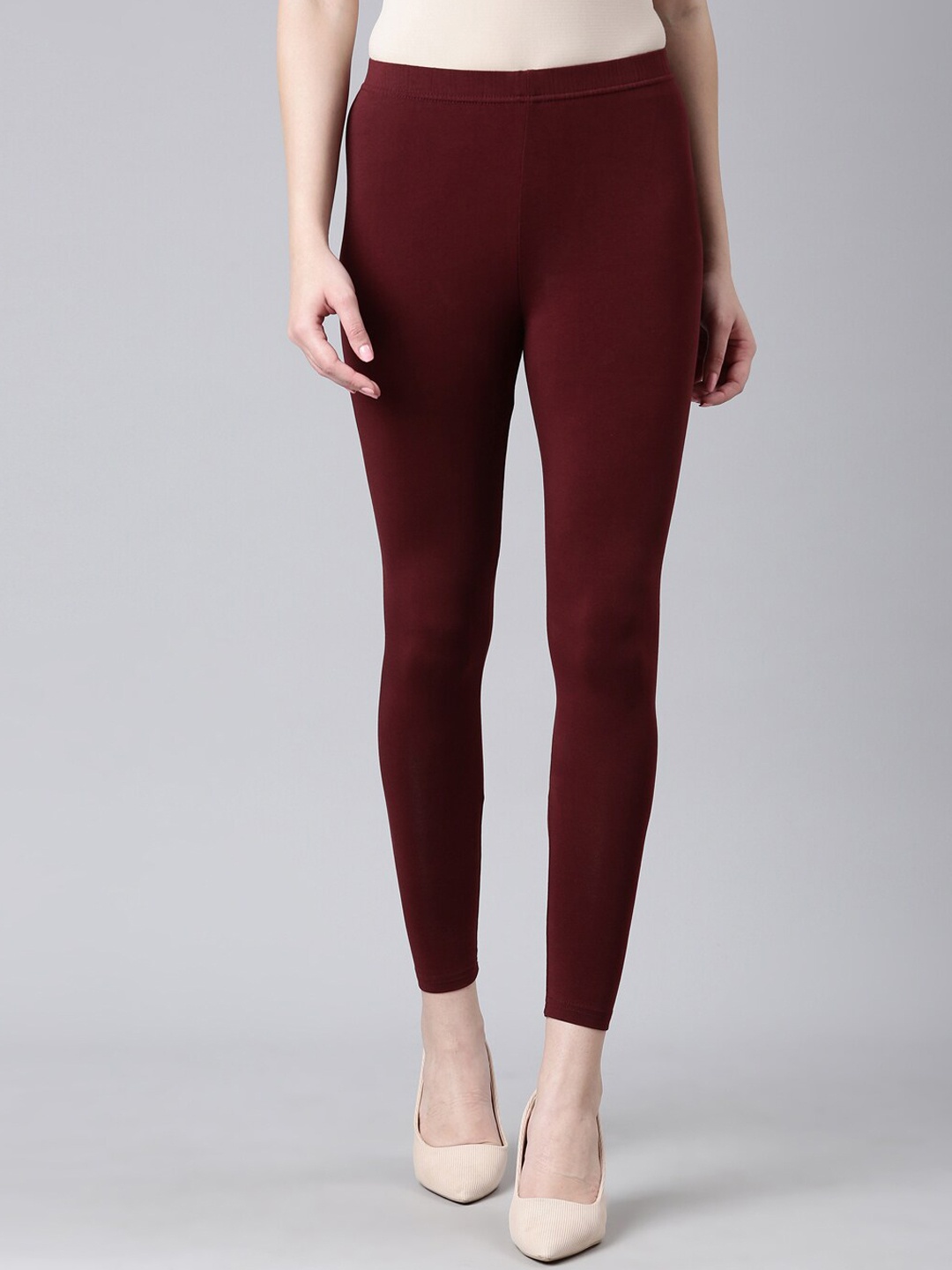 

DIXCY SCOTT Slimz Ankle-Length Leggings, Maroon