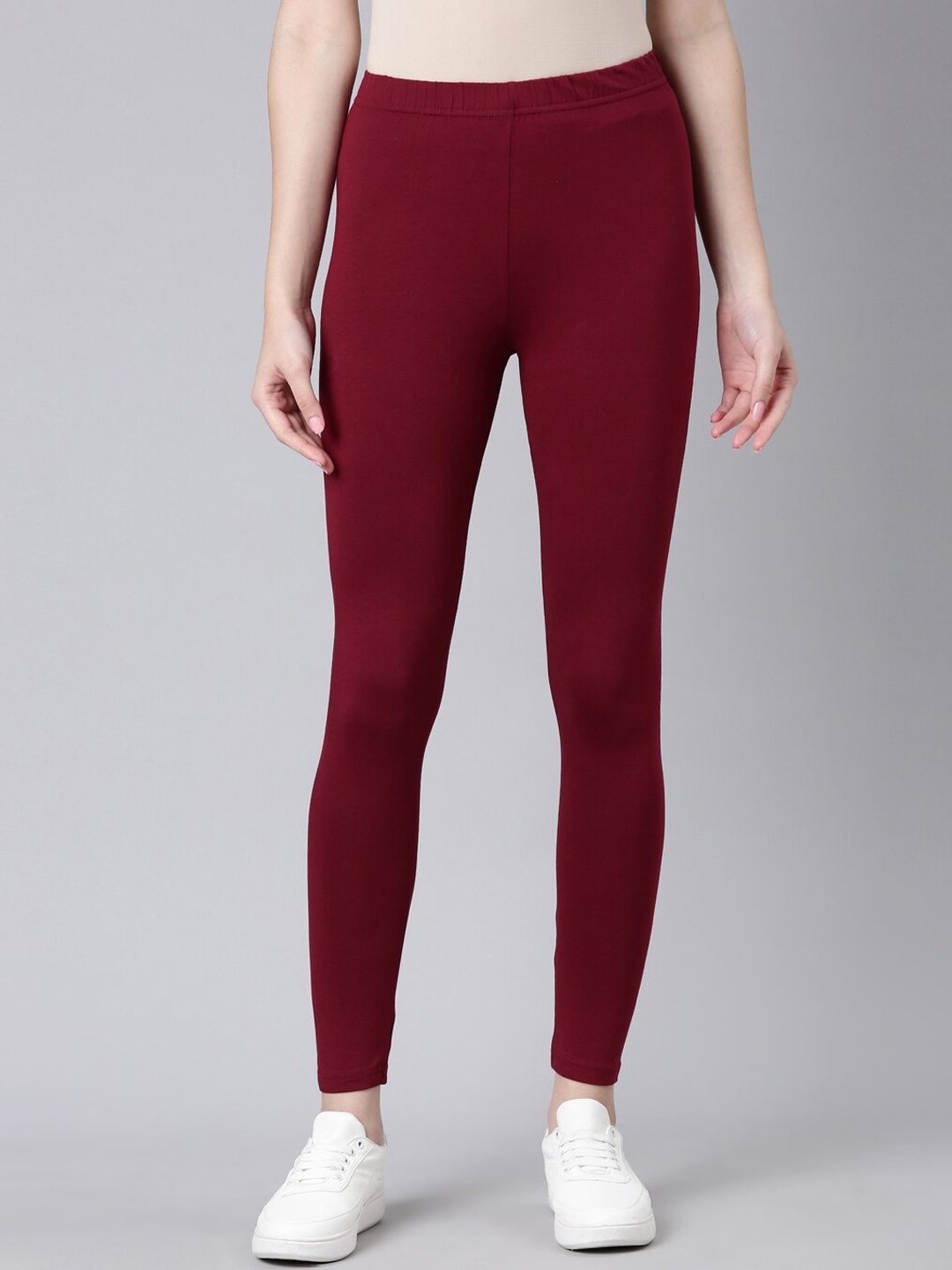 

DIXCY SCOTT Slimz Ankle-Length Leggings, Maroon