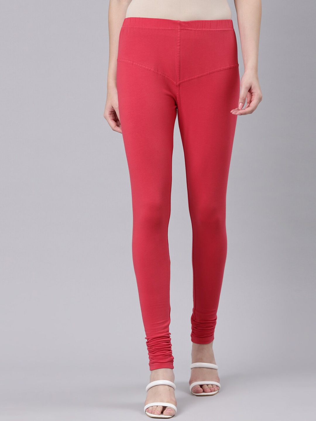 

DIXCY SCOTT Slimz Churidar-Length Leggings, Red