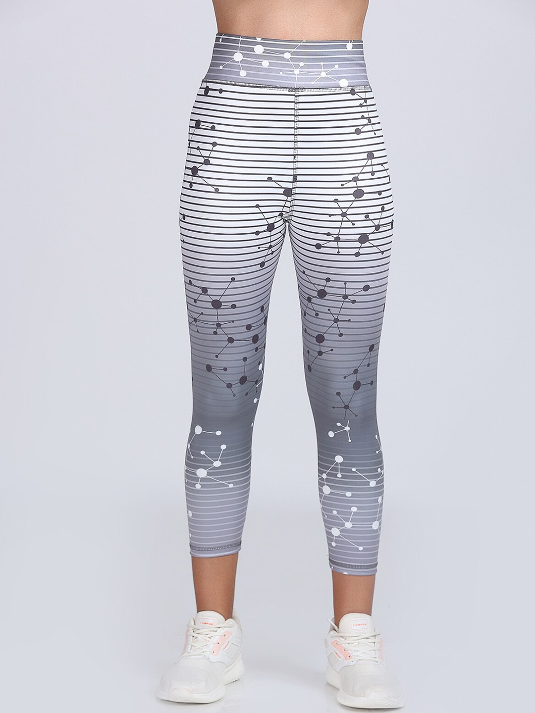 

Apraa & Parma Printed Ankle-Length Tights, White