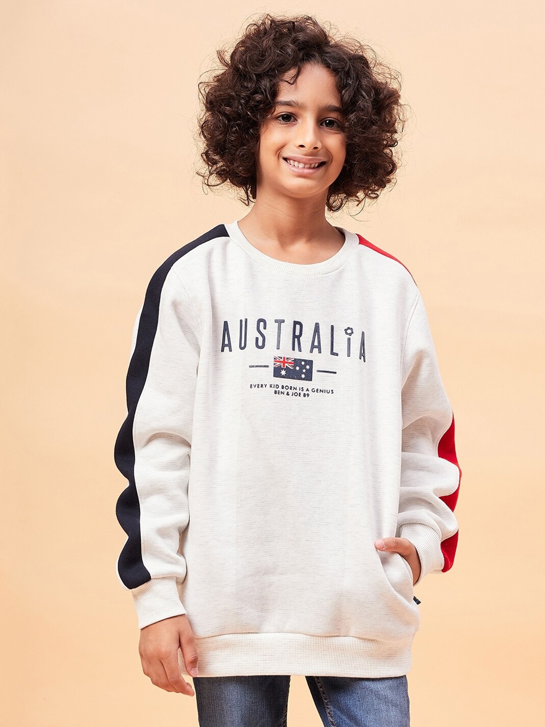 

Ben & Joe Boys Typography Printed Sweatshirt, White