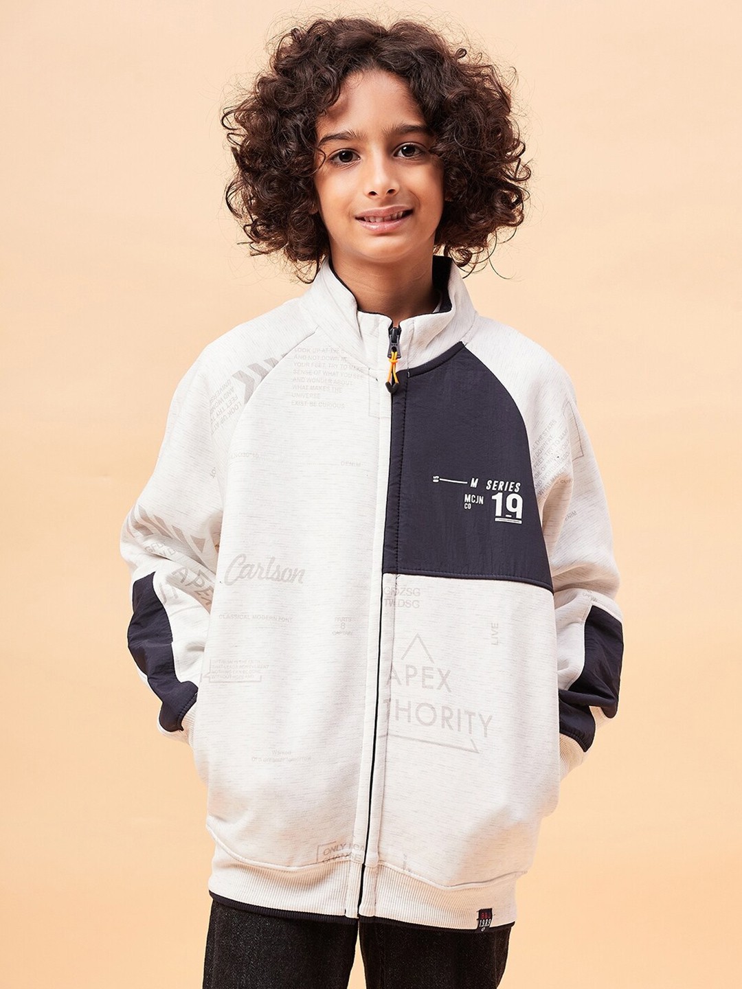 

Ben & Joe Boys Typography Printed Antimicrobial Fleece Sweatshirt, White