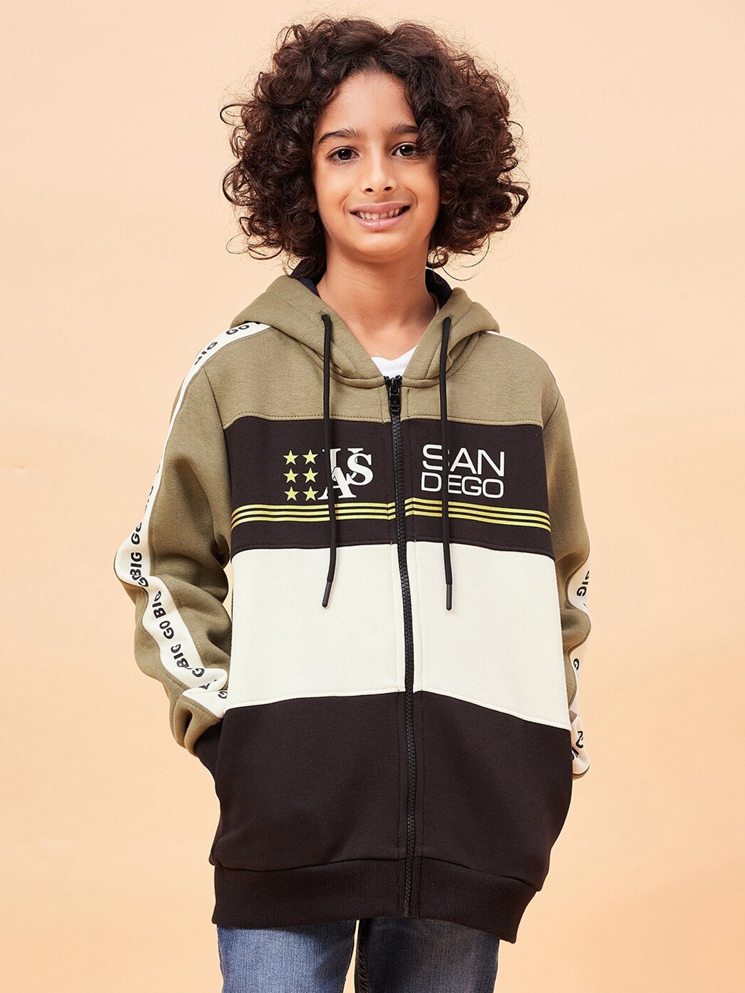 

Ben & Joe Boys Typography Printed Hooded Antimicrobial Fleece Sweatshirt, Black