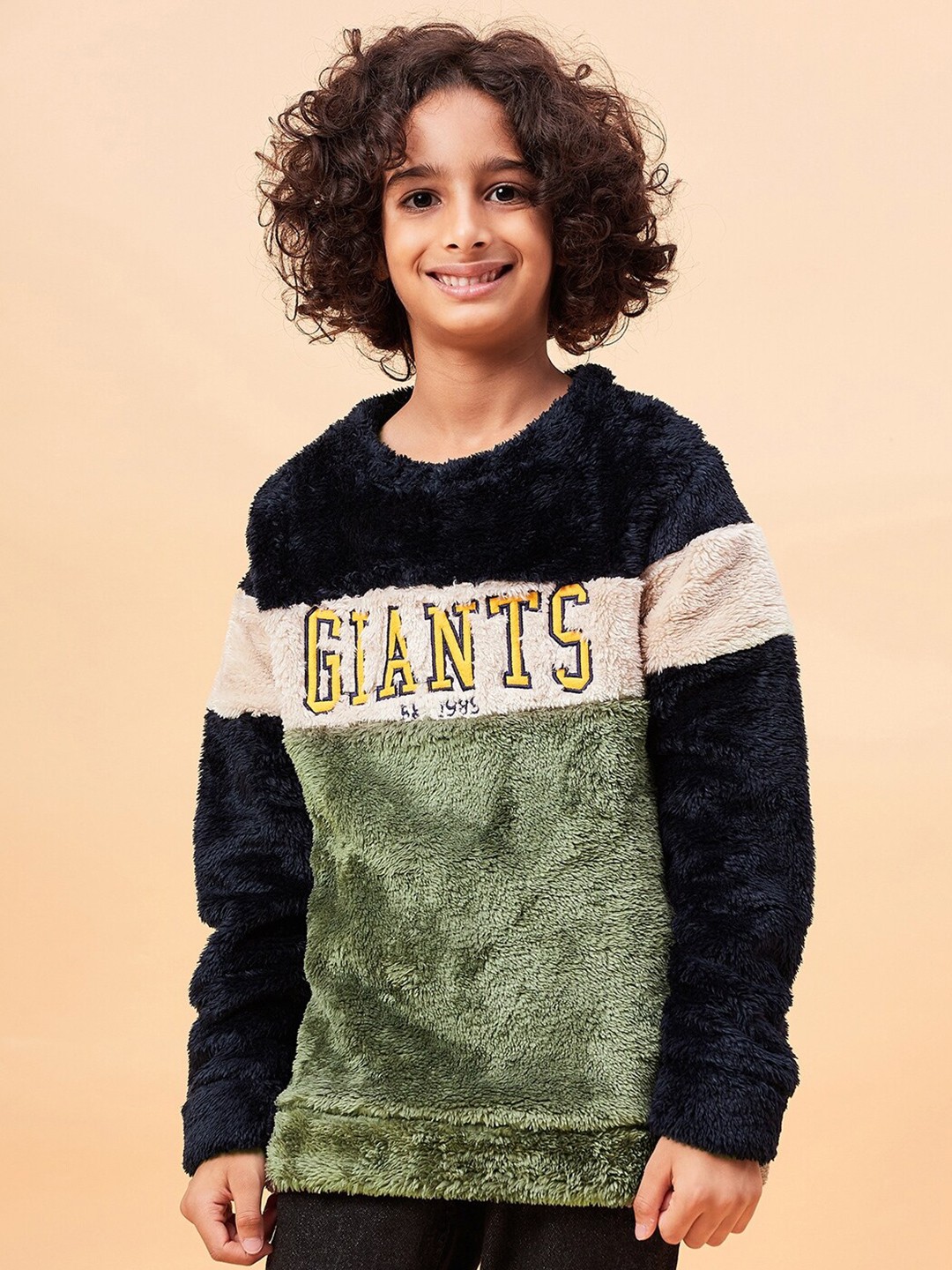 

Ben & Joe Boys Colourblocked Antimicrobial Pullover, Navy blue