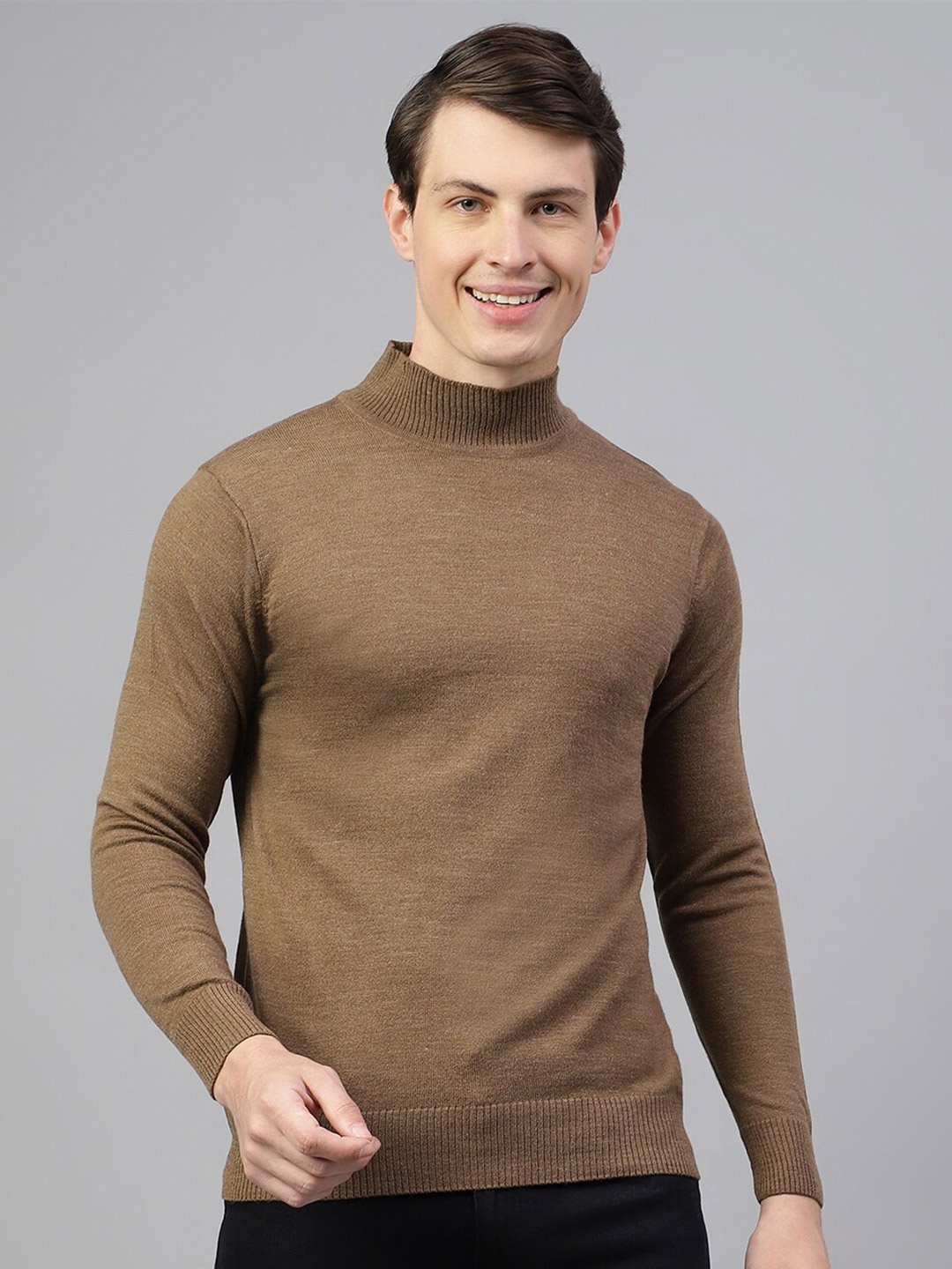 

Richlook Turtle Neck Long Sleeves Pullover Sweaters, Brown