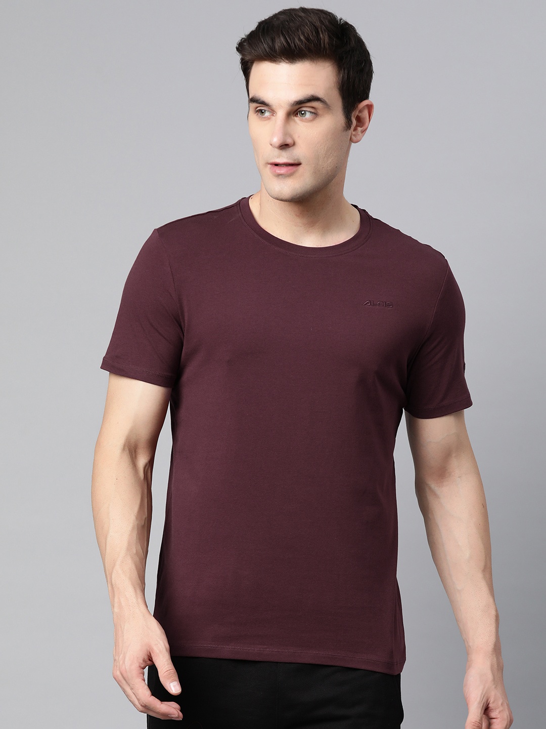 

Alcis Solid Stretchex Slim Fit T-shirt, Burgundy