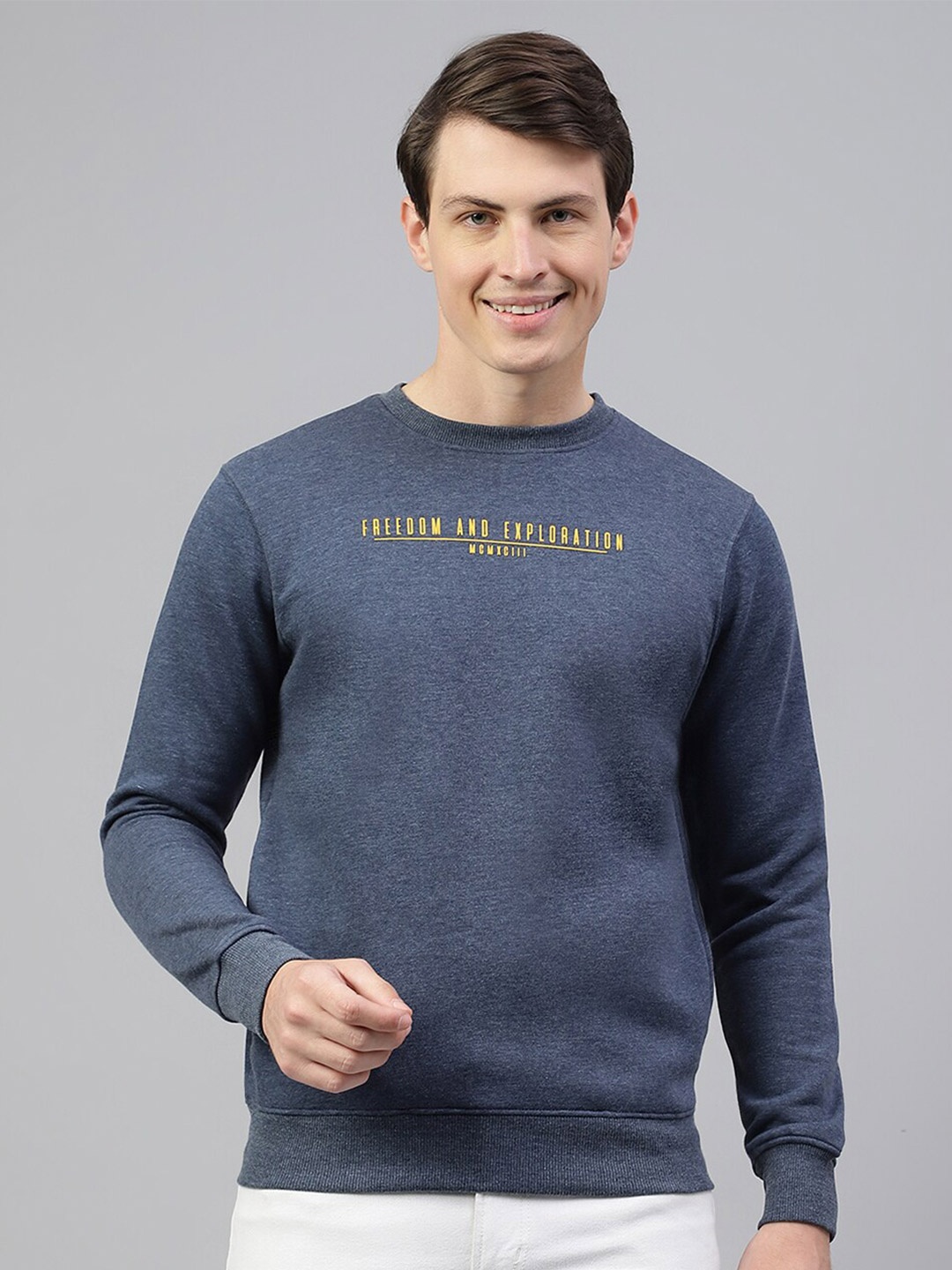 

Richlook Typography Printed Sweatshirt, Blue