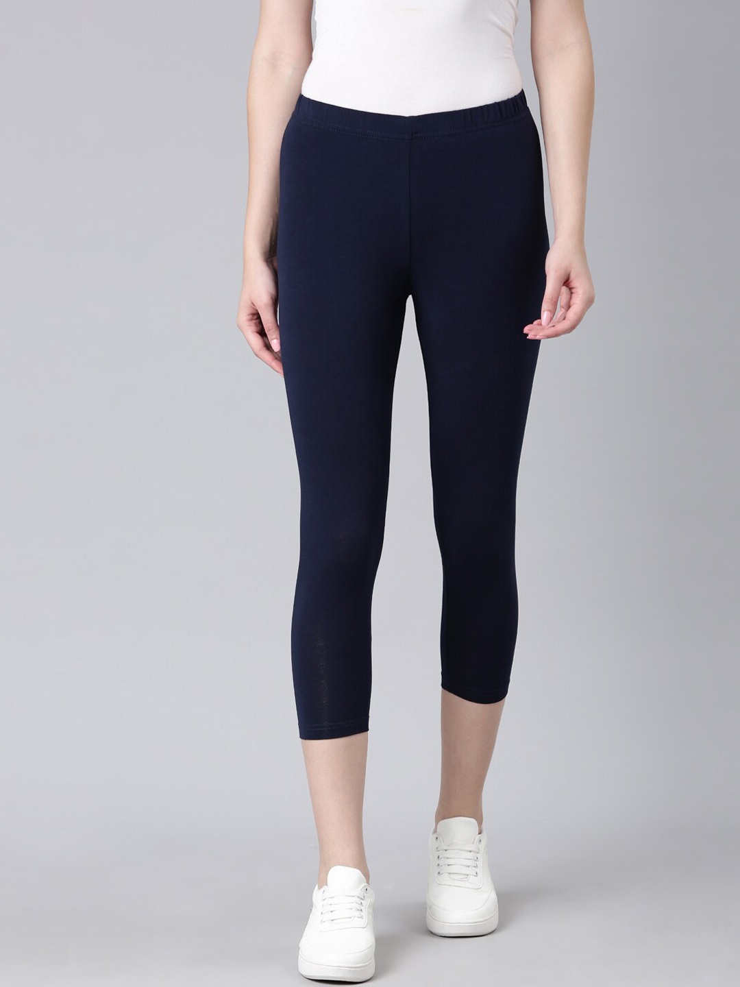 

DIXCY SCOTT Slimz Women Three-Fourth Length Leggings, Navy blue