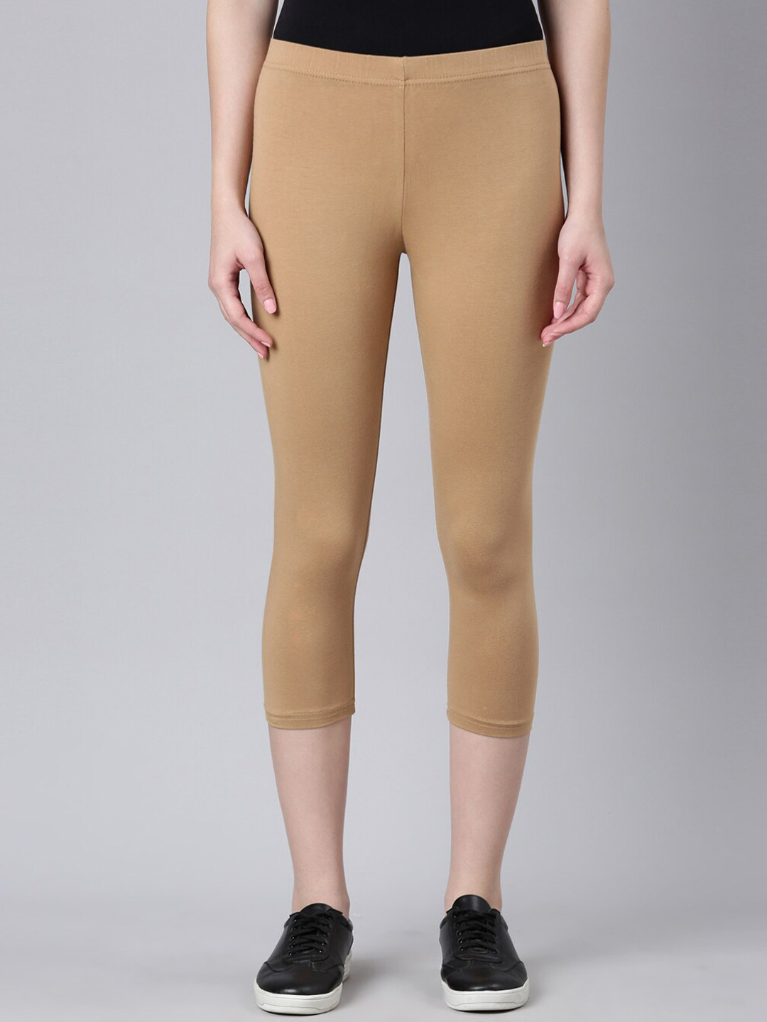 

DIXCY SCOTT Slimz Slim Fit Mid-Rise Capri, Beige