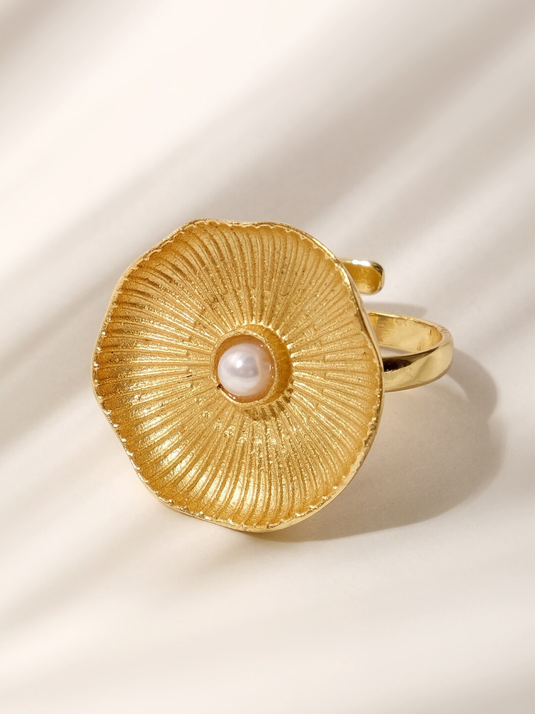 

XPNSV Gold Plated Anti-Tarnish Adjustable Finger Ring