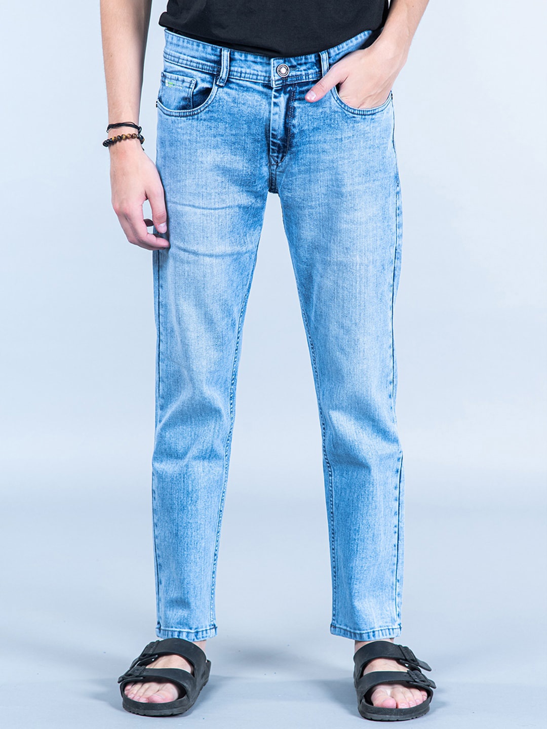 

Tistabene Men Comfort Heavy Fade Stretchable Cotton Jeans, Blue