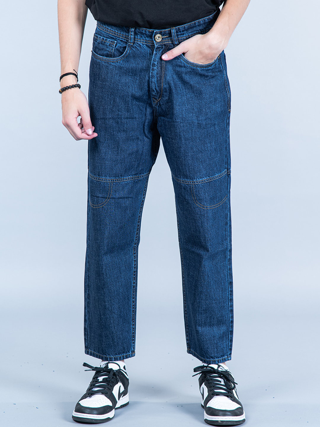 

Tistabene Men Blue Comfort Regular Fit Mid-Rise Cotton Stretchable Jeans