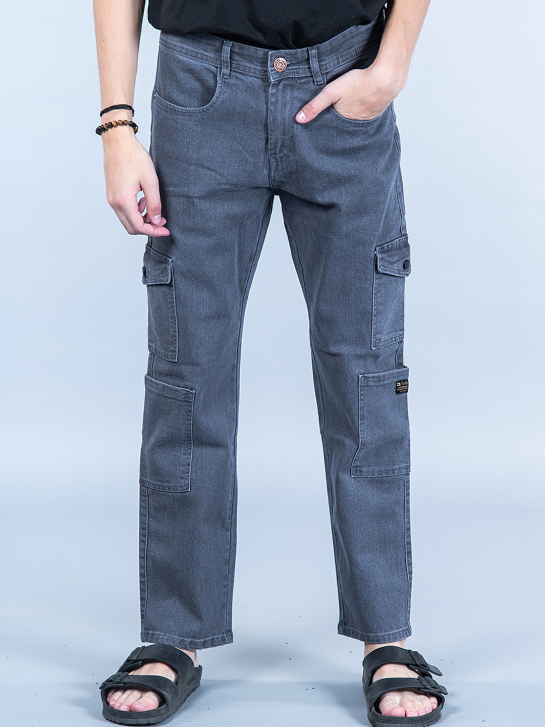 

Tistabene Men Comfort Light Fade Clean Look Cotton Jeans, Grey