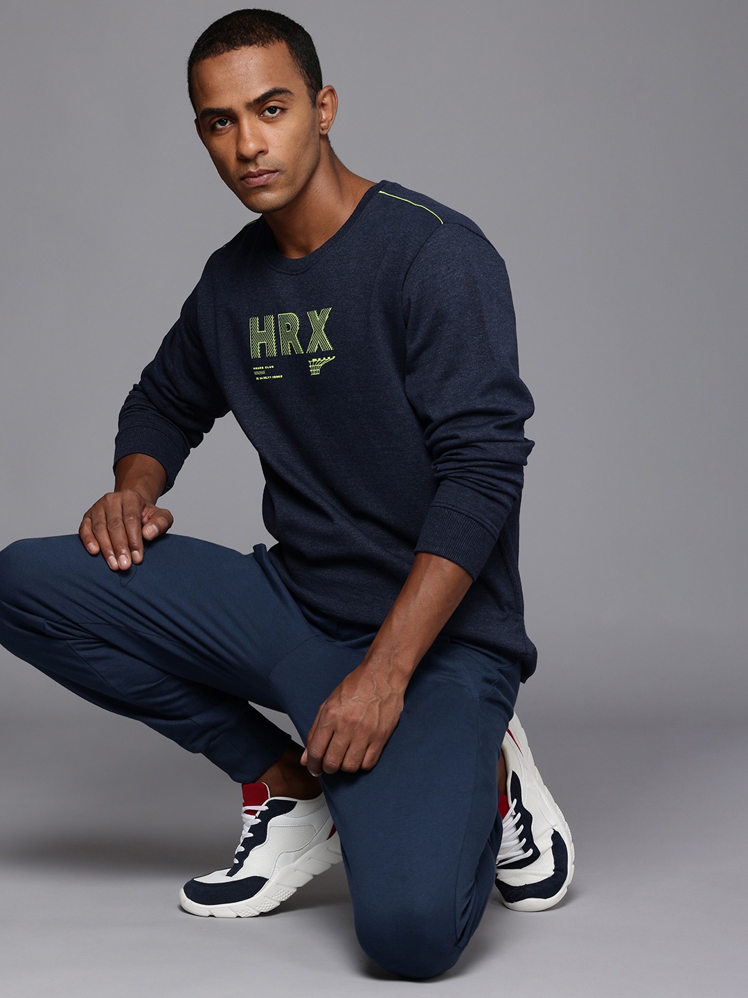 

HRX by Hrithik Roshan Men Typography Printed Sweatshirt, Blue