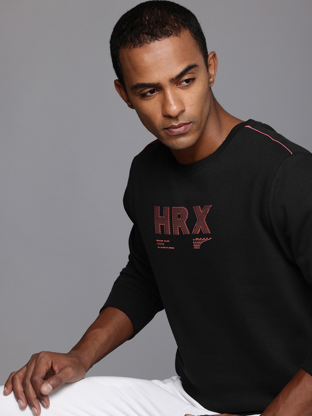 

HRX by Hrithik Roshan Men Typography Printed Sweatshirt, Black