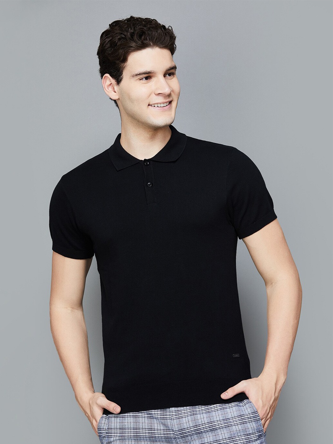 

Fame Forever by Lifestyle Polo Collar T-shirt, Black
