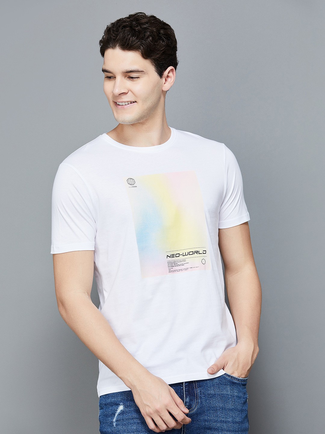 

Fame Forever by Lifestyle Graphic Printed Cotton T-shirt, White