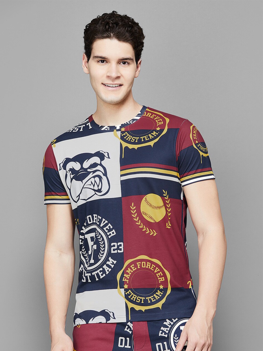 

Fame Forever by Lifestyle Graphic Printed Cotton T-shirt, Maroon