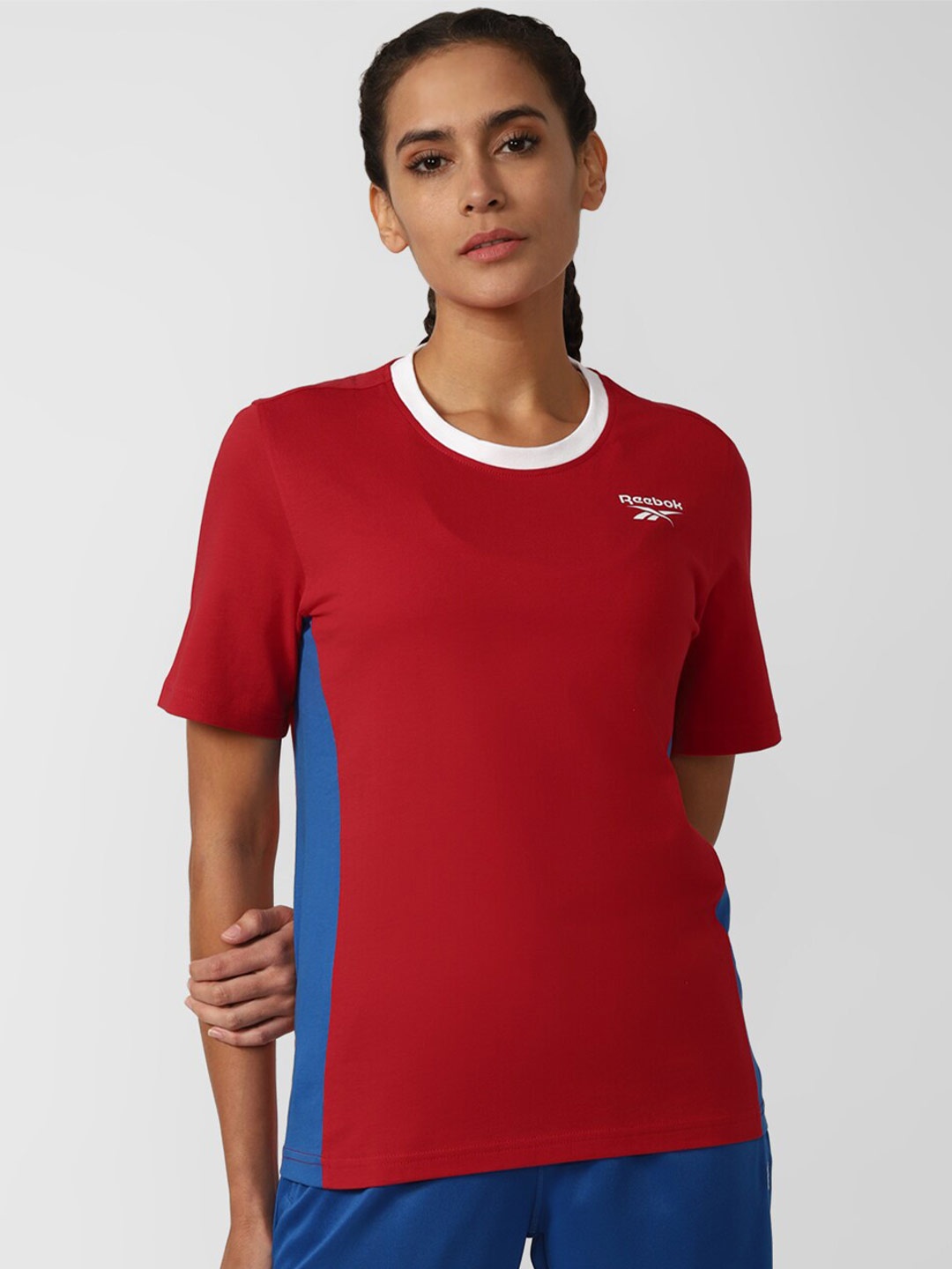 

Reebok Wce Slim-Fit Pure-Cotton T-Shirt, Red